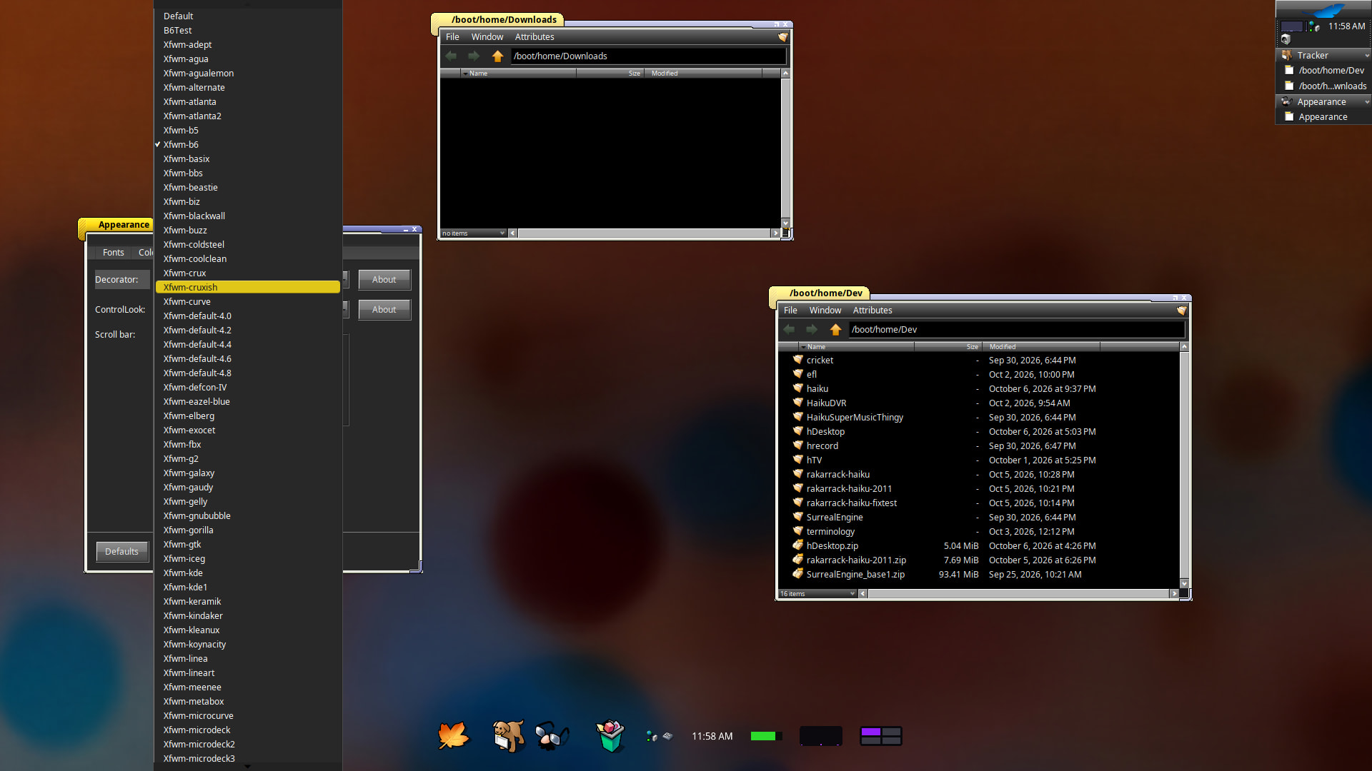 Schermata di Xfwm4 themes