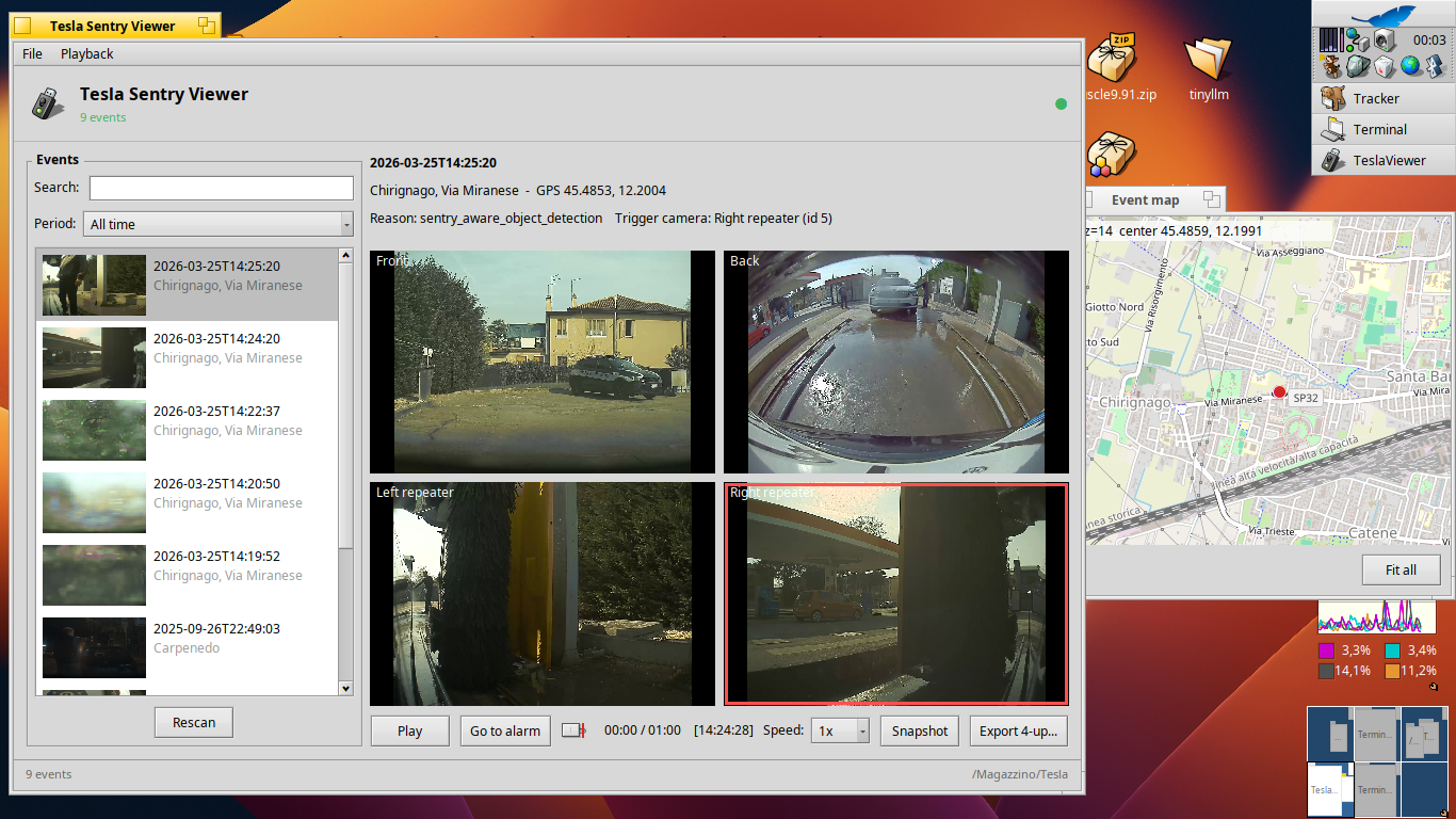 Schermata di TeslaViewer