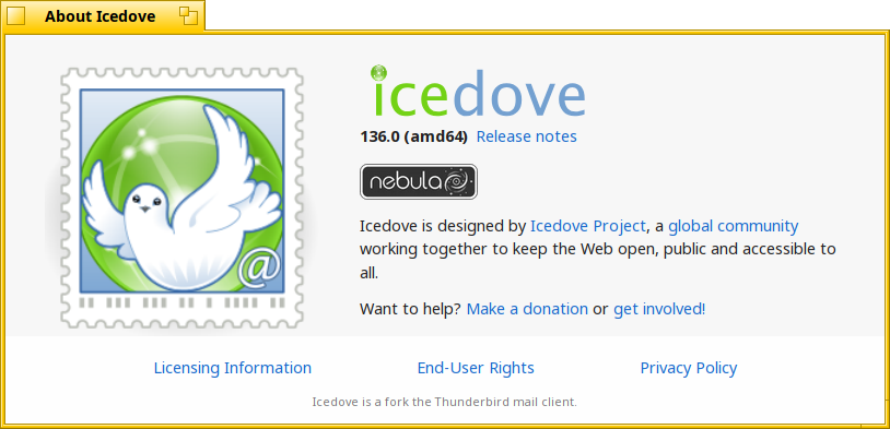 Schermata di icedove_bin