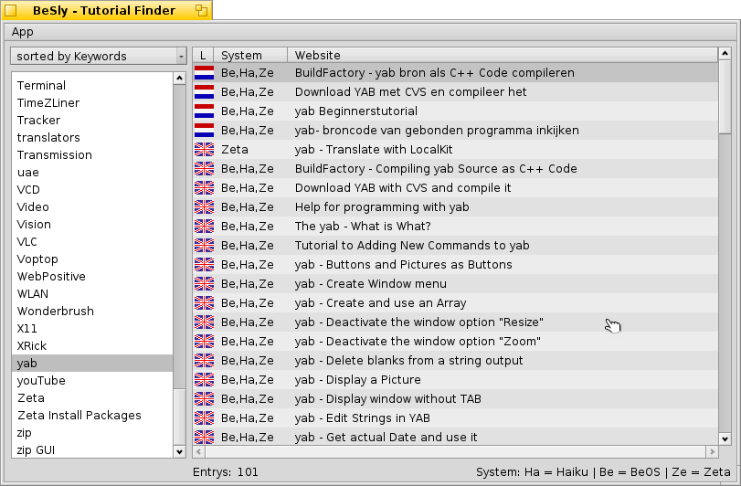 Schermata di tutorialfinder