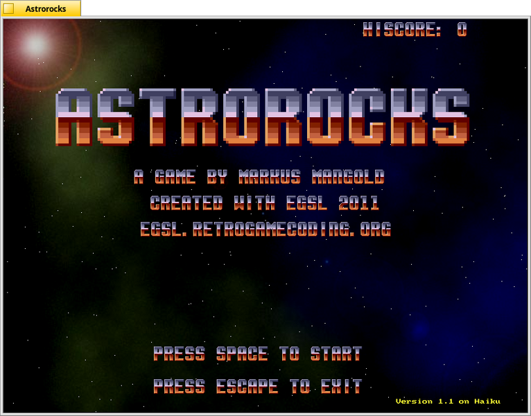 Schermata di astrorocks