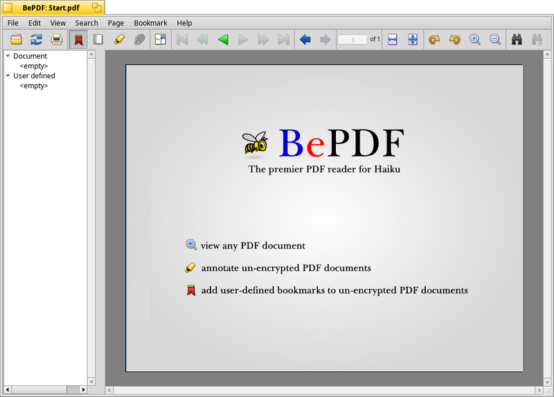 Schermata di bepdf