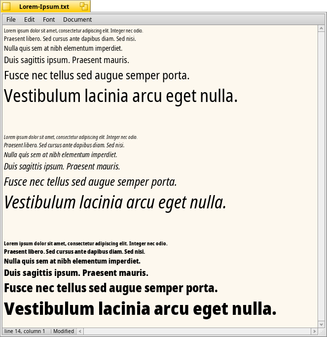 Schermata di noto_condensed