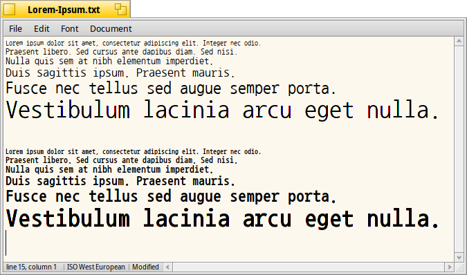 Schermata di nanumfont