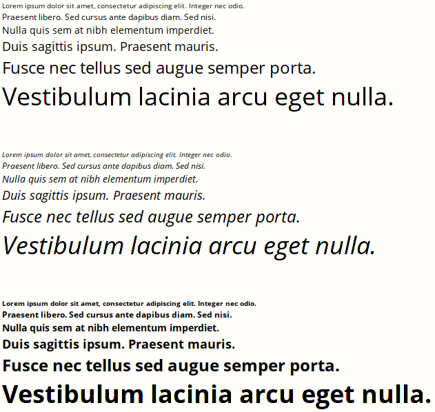 Schermata di open_sans