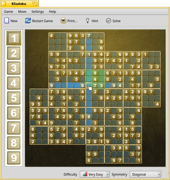 Schermata di ksudoku