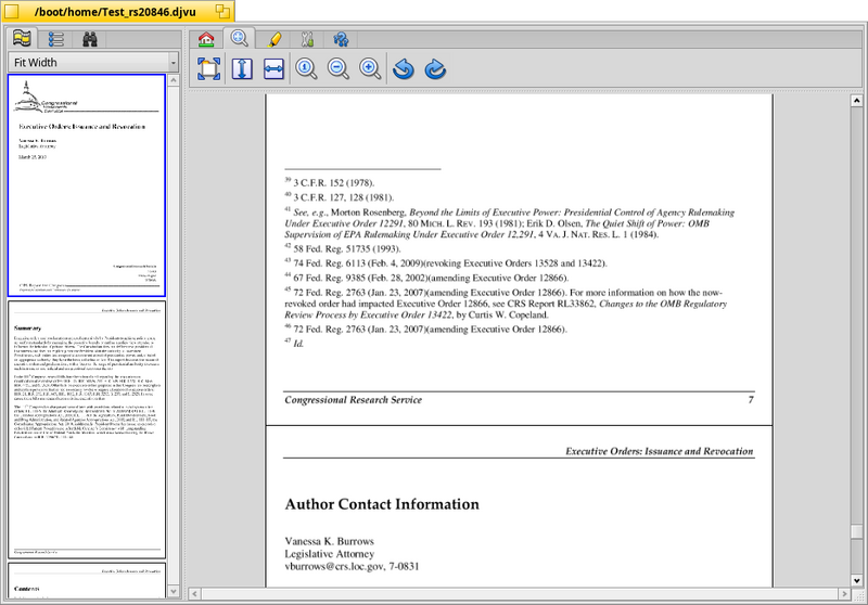 Schermata di documentviewer