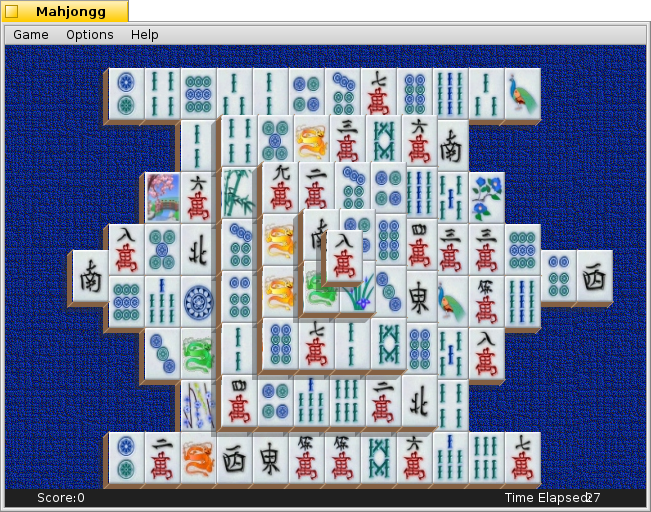 Schermata di mahjongg