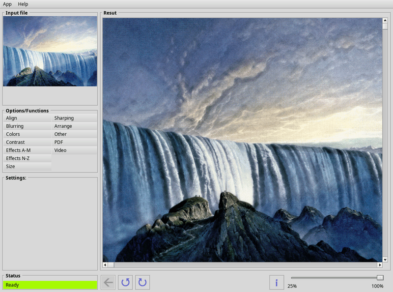 Schermata di imagemagickgui