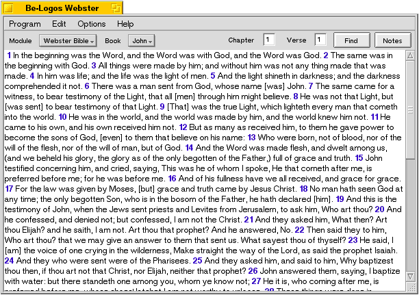 Schermata di scriptureguide