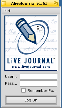 Schermata di alivejournal