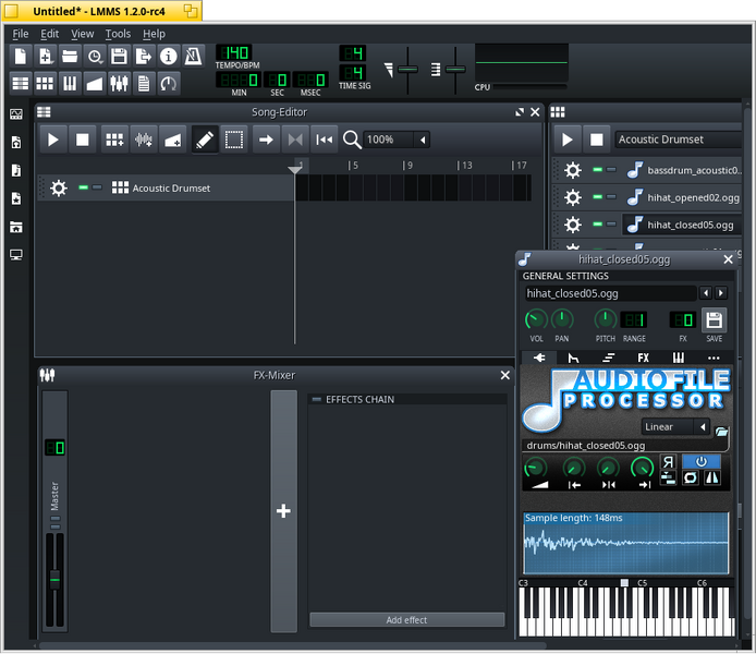 Schermata di lmms