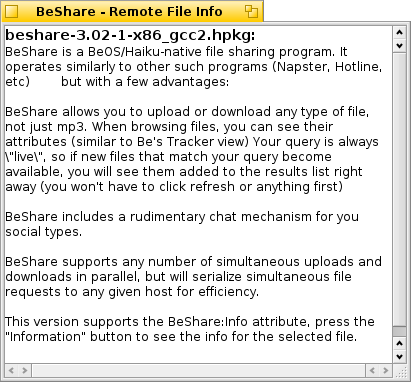 Schermata di beshare
