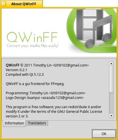 Schermata di qwinff