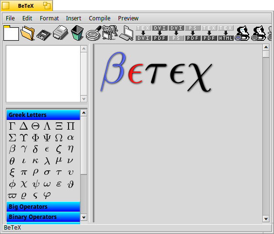 Schermata di betex
