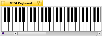 Schermata di midikeyboard