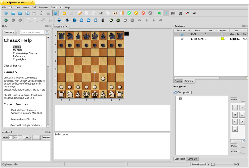 Schermata di chessx